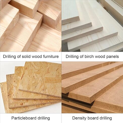 Sweetone 6 Pcs Brad Point Drill Bit Set1/4" Quick Change Hex Shank, HSS 4241 High Speed Steel Stubby Drill Bit Set for Metal/Aluminum Iron/Sheet Copper/Wood Woodworking in Kuwait