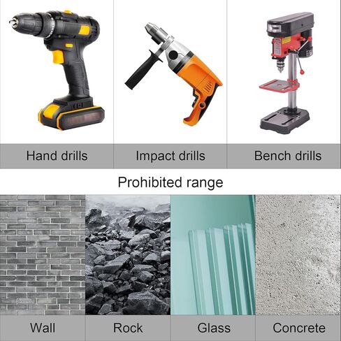 Sweetone 6 Pcs Brad Point Drill Bit Set1/4" Quick Change Hex Shank, HSS 4241 High Speed Steel Stubby Drill Bit Set for Metal/Aluminum Iron/Sheet Copper/Wood Woodworking in Kuwait
