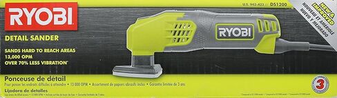 Ryobi DS1200 .4 Amp 13,000 OBM Corded 2-7/8" Detail Sander w/ Triangular Head and 5 Sanding Pads in Kuwait