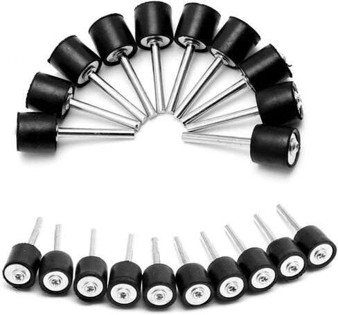 1/2 Inch Drum Rubber Mandrels with 1/8 Inch Standard Shank Sanding Sleeve Holder Compatible with Dremel Rotary Tools Adjustable Top Screw Rubber Sander Sleeve 10 Pieces Set 10 Pack in Saudi Arabia