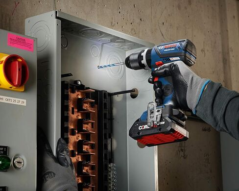 BOSCH GXL18V-251B25 18V 2-Tool Combo Kit with 1/4 In. and 1/2 In. Two-In-One Impact Driver, Compact Tough 1/2 In. Hammer Drill/Driver and (2) CORE18V 4.0 Ah Batteries in Saudi Arabia
