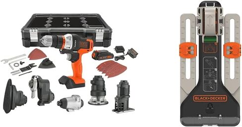 BLACK+DECKER Cordless Drill Combo Kit with Case, 6-Tool with MarkIT Picture Hanging Kit (BDCDMT1206KITC & BDMKIT101C) in Saudi Arabia
