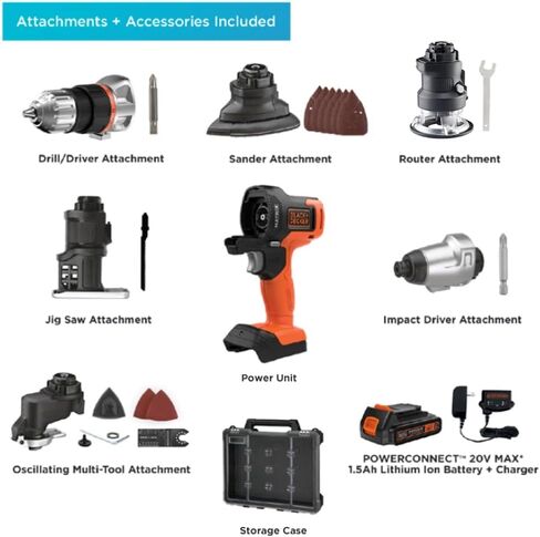 BLACK+DECKER Cordless Drill Combo Kit with Case, 6-Tool with MarkIT Picture Hanging Kit (BDCDMT1206KITC & BDMKIT101C) in Saudi Arabia