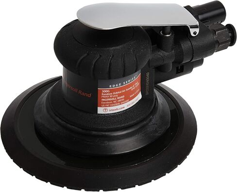 Ingersoll Rand 300G Edge Series 6" Air Random Orbit Sander with 360 Degree Swivel Vacuum Adapter, Powerful 1/5 HP Motor, Lightweight, Low Vibration, Diffused Rear Exhaust, Black in Kuwait