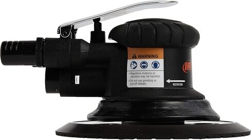 Ingersoll Rand 300G Edge Series 6" Air Random Orbit Sander with 360 Degree Swivel Vacuum Adapter, Powerful 1/5 HP Motor, Lightweight, Low Vibration, Diffused Rear Exhaust, Black in Kuwait