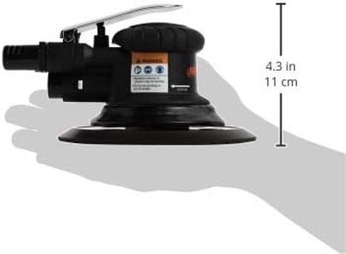 Ingersoll Rand 300G Edge Series 6" Air Random Orbit Sander with 360 Degree Swivel Vacuum Adapter, Powerful 1/5 HP Motor, Lightweight, Low Vibration, Diffused Rear Exhaust, Black in Kuwait