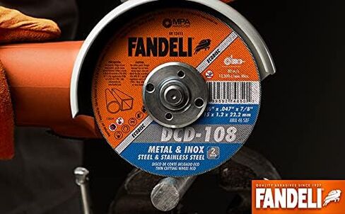 FANDELI | عجلات مقطوعة، عجلة طاحونة معدنية وفولاذ مقاوم للصدأ (عبوة من 5 قطع) - 4 1/2 بوصة × 0.047 × 7/8 بوصة - عجلة قطع طاحونة زاوية للأغراض العامة - قرص قطع معدني in Kuwait