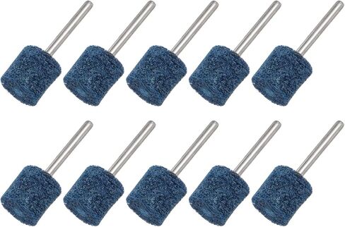 uxcell 10 Pcs Nylon Fiber Mounted Point Grinding Head 150 Grits 14mm Dia Cylindrical Polishing Wheels for Finish Polish Grinder Rotary Tool in Saudi Arabia