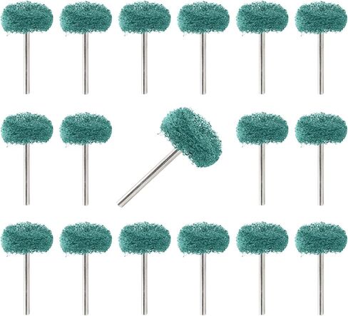 مجموعة من 50 عجلة تلميع كاشطة مقاس 1 بوصة من أراكومبي، مجموعة تلميع دوارة لفرشاة عجلات التلميع الصغيرة، أداة تلميع مجوهرات عرقوب 1/8 بوصة للمجوهرات المعدنية الأكريليك (أسود، 300 حبيبة) in Kuwait