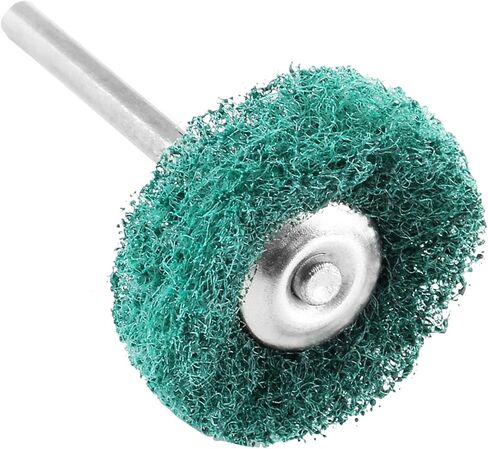 مجموعة من 50 عجلة تلميع كاشطة مقاس 1 بوصة من أراكومبي، مجموعة تلميع دوارة لفرشاة عجلات التلميع الصغيرة، أداة تلميع مجوهرات عرقوب 1/8 بوصة للمجوهرات المعدنية الأكريليك (أسود، 300 حبيبة) in Kuwait