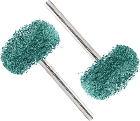 مجموعة من 50 عجلة تلميع كاشطة مقاس 1 بوصة من أراكومبي، مجموعة تلميع دوارة لفرشاة عجلات التلميع الصغيرة، أداة تلميع مجوهرات عرقوب 1/8 بوصة للمجوهرات المعدنية الأكريليك (أسود، 300 حبيبة) in Kuwait