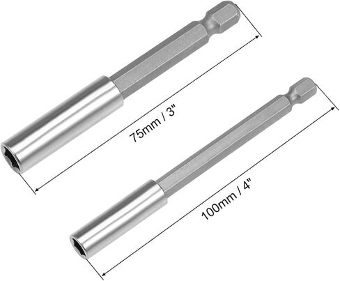 uxcell 1/4 Inch Hex Shank by 3 Inch & 4 Inch Magnetic Bit Holder Extension,Quick Release Screwdriver Drill Bit Power Tool,5pcs in Saudi Arabia