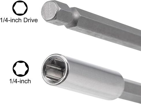 uxcell 1/4 Inch Hex Shank by 3 Inch & 4 Inch Magnetic Bit Holder Extension,Quick Release Screwdriver Drill Bit Power Tool,5pcs in Saudi Arabia