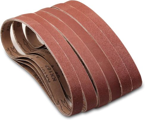 1 × 30 بوصة حزام صنفرة من أكسيد الألومنيوم، 4 لكل قطعة من ورق الصنفرة الكاشط 40 80 120 150 240 400 لصنفرة الحزام، 24 عبوة in Kuwait