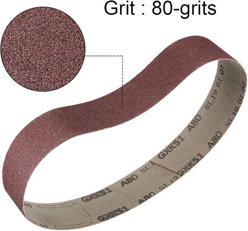uxcell 2" x 27" 40 Grit Sanding Belt Aluminum Oxide Sandpaper Belts for Portable Strip Sander Wood Finishing Metal Drywall Polishing Sharpening Abrasive Paper 3pcs in Kuwait
