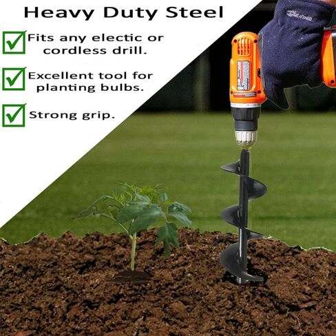 Ashman Auger 12inch Pack Two، حديقة النباتات زهرة لمبة اوجير لزراعة شتلات المصباح in Kuwait