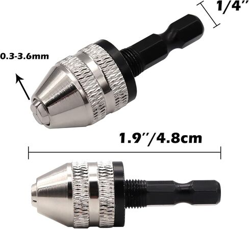 Sunxeke 2 قطعة 1/4 بوصة محول لقمة مثقاب سداسي 0.6-8 مم و0.3-3.6 مم لتغيير مثقاب الحفر N-006-BK+N-004-S in Saudi Arabia