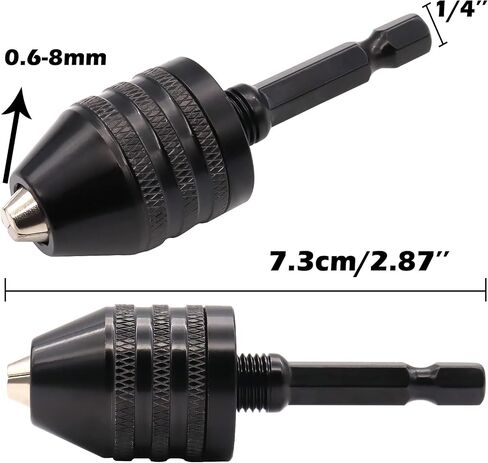 Sunxeke 2 قطعة 1/4 بوصة محول لقمة مثقاب سداسي 0.6-8 مم و0.3-3.6 مم لتغيير مثقاب الحفر N-006-BK+N-004-S in Saudi Arabia
