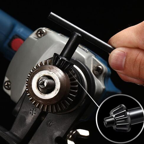 Auniwaig Drill Chuck Key Wrench for 1.5-10mm Drill Chuck Key 6mm Pilot 12.5mm Gear Diameter, Replacement Drill Press Chuck Key, Electric Drill Clamping Tool Black 1PCS in Saudi Arabia
