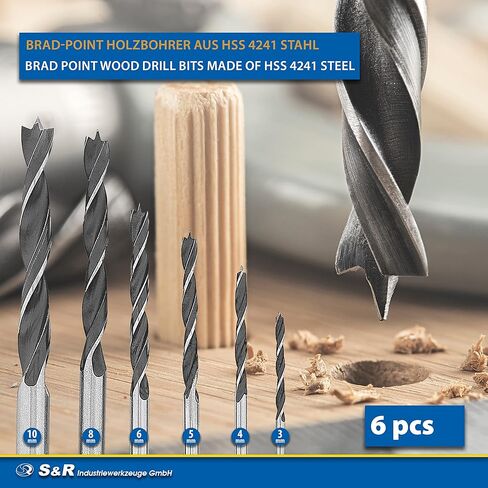 S&R طقم لقم مثقاب للخرسانة المعدنية 23 قطعة. متعددة الوظائف: 10 مثاقب معدنية HSS M2 فولاذ / 7 مثاقب خرسانة / 6 مثاقب / لقم خشبية في صندوق معدني متعدد الأغراض in Kuwait