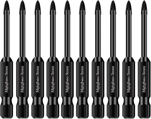 【2023 New Type】Mgtgbao Concrete Drill Bit Set, 10pcs 6MM Masonry Drill Bits Set Carbide Tip for Glass, Brick, Tile, Concrete, Plastic and Wood in Saudi Arabia