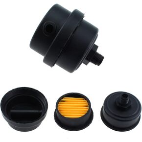 Maxmoral 2pcs 1/4"PT 13mm Air Compressor Silencer Filter, Black Metal Air Compressor Intake Filter Sound Muffler Silencer, Air Compressor Replacement Parts in Kuwait