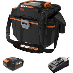 مكنسة WORX Nitro WX031L 20V 2.1 Gal اللاسلكية الرطبة / الجافة، أسود in Saudi Arabia
