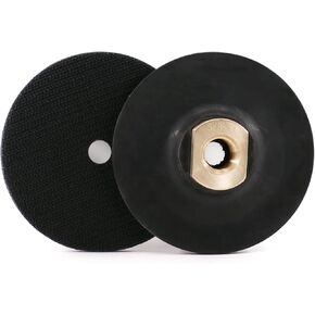 3" Rubber Backing Pad Black Backer Pads Hook and Loop Backing Holder 5/8-11 Thread For Angle Grinder 1PC