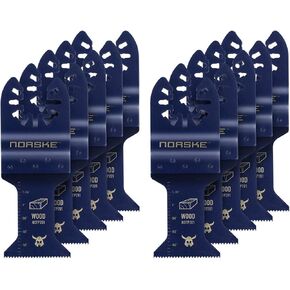 Norske Tools NOTP278 1 1/4 inch Flush Cut Japanese Tooth Bi-Metal Oscillating Multi Tool Accessory Blade Universal Fit for Hardwood (10pc Pack) | Oscillating Saw Blades