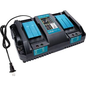 YEX-BUR DC18RD 18 فولت شاحن بطارية أدوات كهربائية 6A سريع مزدوج المنافذ شاحن لماكيتا 14.4 فولت 18 فولت بطارية ليثيوم أيون BL1830B BL1850B BL1860B BL1430 BL1440B BL1450 in Kuwait