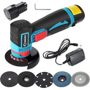 Saker 3" Cordless Angle Grinder - 12V 16800 RPM Brushless Portable Cut off Tool Kit with 1PC Battery and Charger, extra 5 PCS Disc in Saudi Arabia