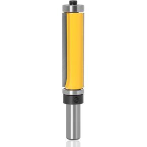 Mesee 1/2 Inch Shank Top and Bottom Bearing Flush Trim Pattern Router Bit, Extra Long Template Bearing Trimming Cutter Woodworking Milling Cutting Tool in Kuwait
