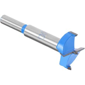 Kozelo Forstner Drill Bit - [22mm] Tungsten Carbide Auger Opener for Wood Furniture Hinge Woodworking Use, Round Shank, Dark Blue
