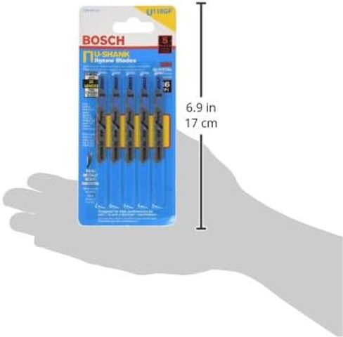 BOSCH U118GF 5-Piece 2-3/4 In. 36 TPI Flexible for Metal U-shank Jig Saw Blades in Saudi Arabia