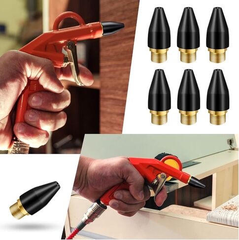 32 Pcs Black Rubber Air Tool Tip Air Nozzle for Blow Tool Air Compressor Blower Nozzle Blow Gun Rubber Tip Air Compressor Replacement Parts Accessories in Saudi Arabia
