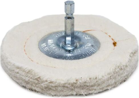 Benchmark Abrasives 4" Cotton Spiral Buffing Polishing Wheel for Bench Grinder with 1/4" Mandrel, for Polishing Finishing Smoothing on Aluminum, Stainless Steel (Cotton Spiral) in Kuwait