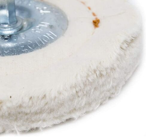 Benchmark Abrasives 4" Cotton Spiral Buffing Polishing Wheel for Bench Grinder with 1/4" Mandrel, for Polishing Finishing Smoothing on Aluminum, Stainless Steel (Cotton Spiral) in Kuwait