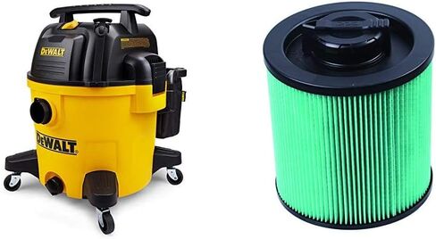 DEWALT DXV10P 10 Gallon Quiet Poly Wet Dry Vacuum Yellow & Workshop Wet/Dry Vacs Vacuum Accessories WS17854A 1-7/8-Inch Shop Vacuum Attachment Kit for Use with A Shop Vacuum with Homeowners in Mind in Saudi Arabia