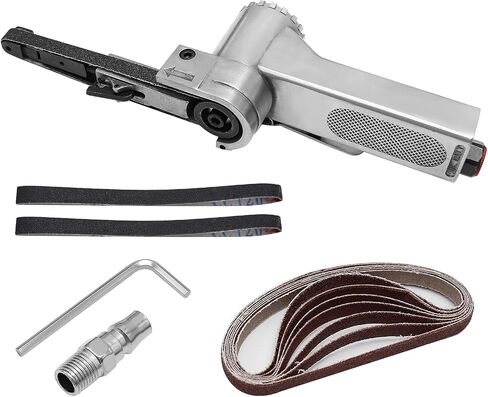 10mm Pneumatic Belt Sander Pneumatic Sander Equipped Air Operated Power Belt Sander Sanding Grinder File with 10 abrasive belts in Saudi Arabia