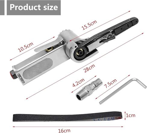 10mm Pneumatic Belt Sander Pneumatic Sander Equipped Air Operated Power Belt Sander Sanding Grinder File with 10 abrasive belts in Saudi Arabia