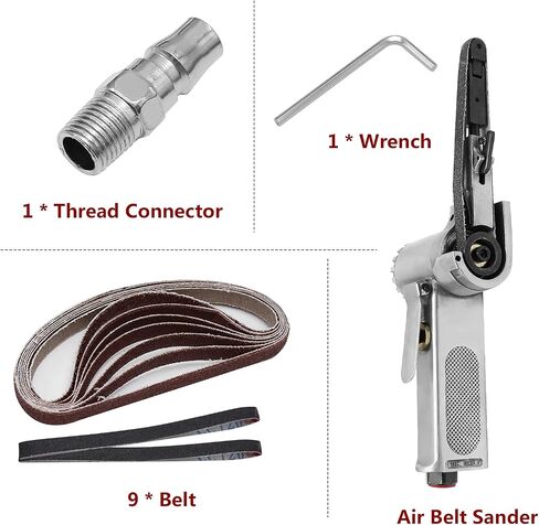 10mm Pneumatic Belt Sander Pneumatic Sander Equipped Air Operated Power Belt Sander Sanding Grinder File with 10 abrasive belts in Saudi Arabia