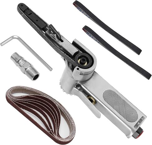 10mm Pneumatic Belt Sander Pneumatic Sander Equipped Air Operated Power Belt Sander Sanding Grinder File with 10 abrasive belts in Saudi Arabia