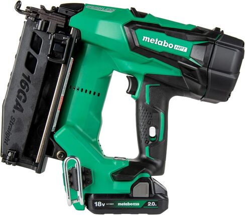 Metabo HPT Cordless 18V MultiVolt™ Straight Finish Nailer Kit | 16 Gauge | 1-18V 2.0Ah Lithium Ion Battery w/Fuel Gauge | Lifetime Tool Warranty | NT1865DMST in Saudi Arabia