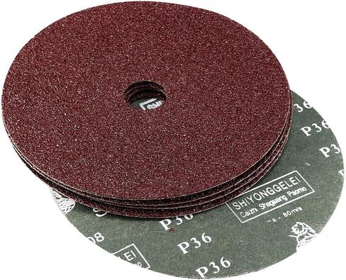 uxcell 6-Inch x 7/8-Inch Aluminum Oxide Resin Fiber Discs, Center Hole 80 Grit Sanding Grinding Discs, 5 Pack in Kuwait