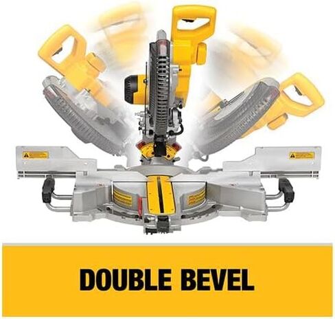 DEWALT Miter Saw, 12 Inch, 15 Amp, 3,800 RPM, Double Bevel Capacity, With Sliding Compound, Corded With Miter Saw Stand (DWS780 + DWX724) in Saudi Arabia