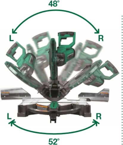 Metabo HPT 12-Inch Compound Miter Saw | Xact Cut LED Shadow Line System | Dual Bevel | C12FDHB in Saudi Arabia