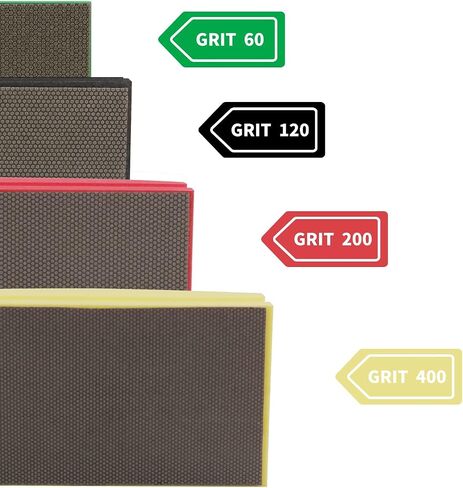 Diamond hand pads Foam Backing for Tile Stone Marble Concrete Ceramics Granite Glass Wet Dry (200 Grit) in Saudi Arabia