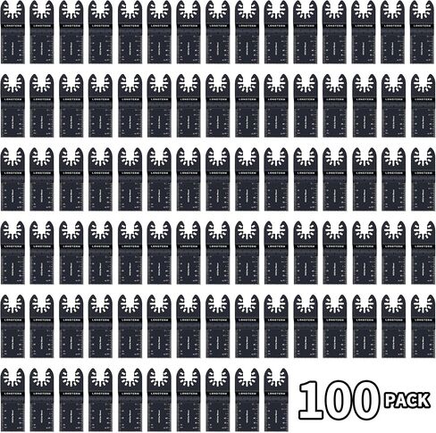 32-Piece Black Carbide Oscillating Tool Saw Blades for Cutting Wood/Soft Metal/PVC/Drywal Quick Install Fits Black Decker Porter-Cable and More Oscillating Tools in Kuwait