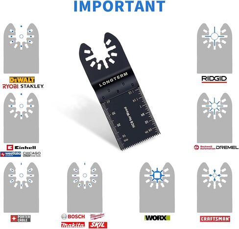 32-Piece Black Carbide Oscillating Tool Saw Blades for Cutting Wood/Soft Metal/PVC/Drywal Quick Install Fits Black Decker Porter-Cable and More Oscillating Tools in Kuwait