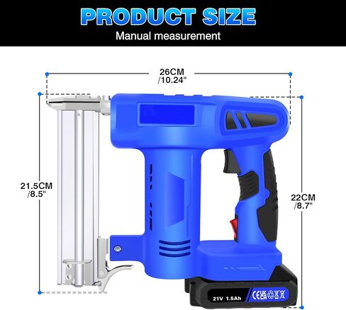 Heavy Duty Brad Nailer, Cordless Nail Gun/Staple Gun 2 in 1 for DIY Project of Upholstery, Carpentry and Woodworking, Including 500 Staples and 500 Nails in Saudi Arabia